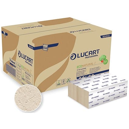 Lucart 864043B Eco Natural Z Fold Hand Towels