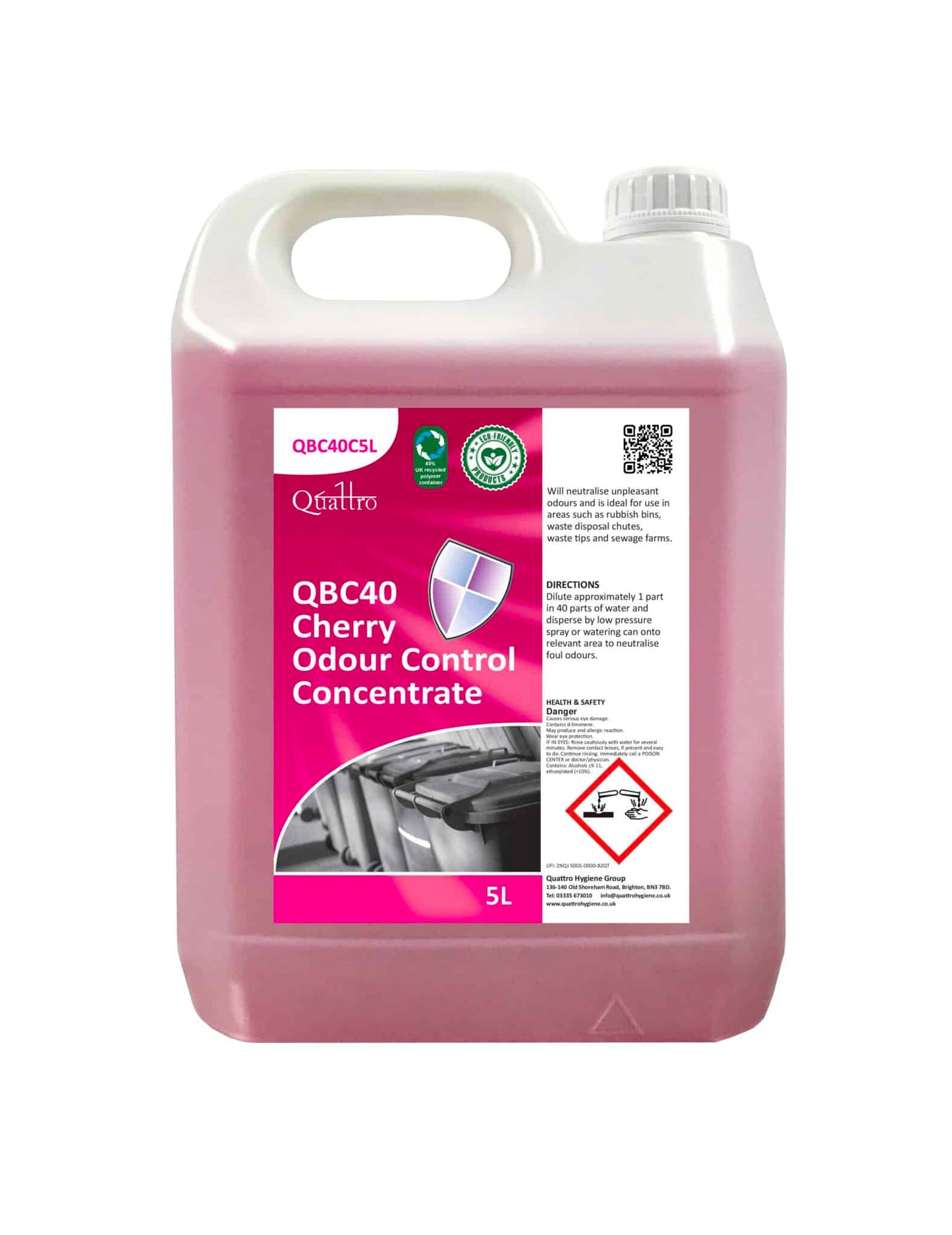BC40 Cherry Odour Control Concentrate 5ltr