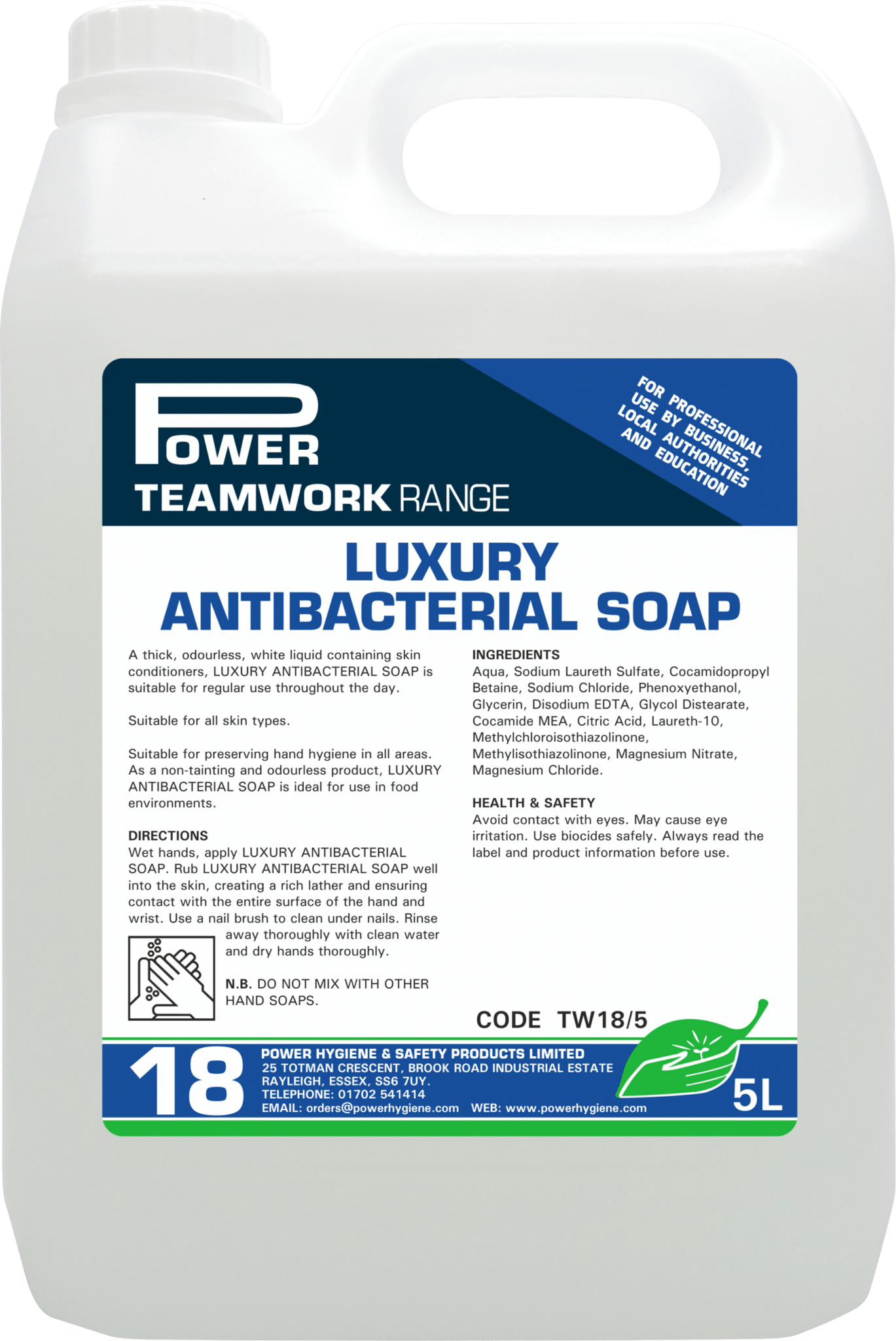 Teamwork 18 Luxury Hygiene Soap 5L