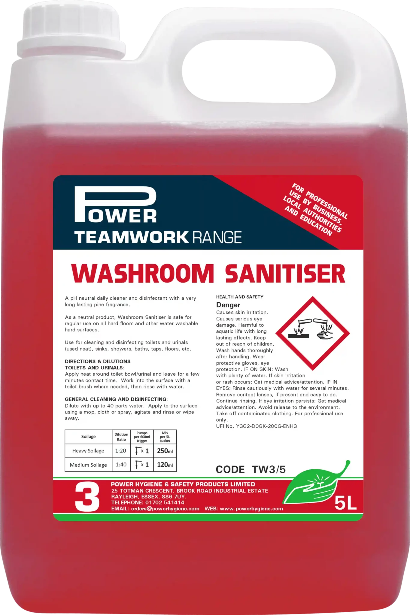 Teamwork 3 Washroom Sanitiser