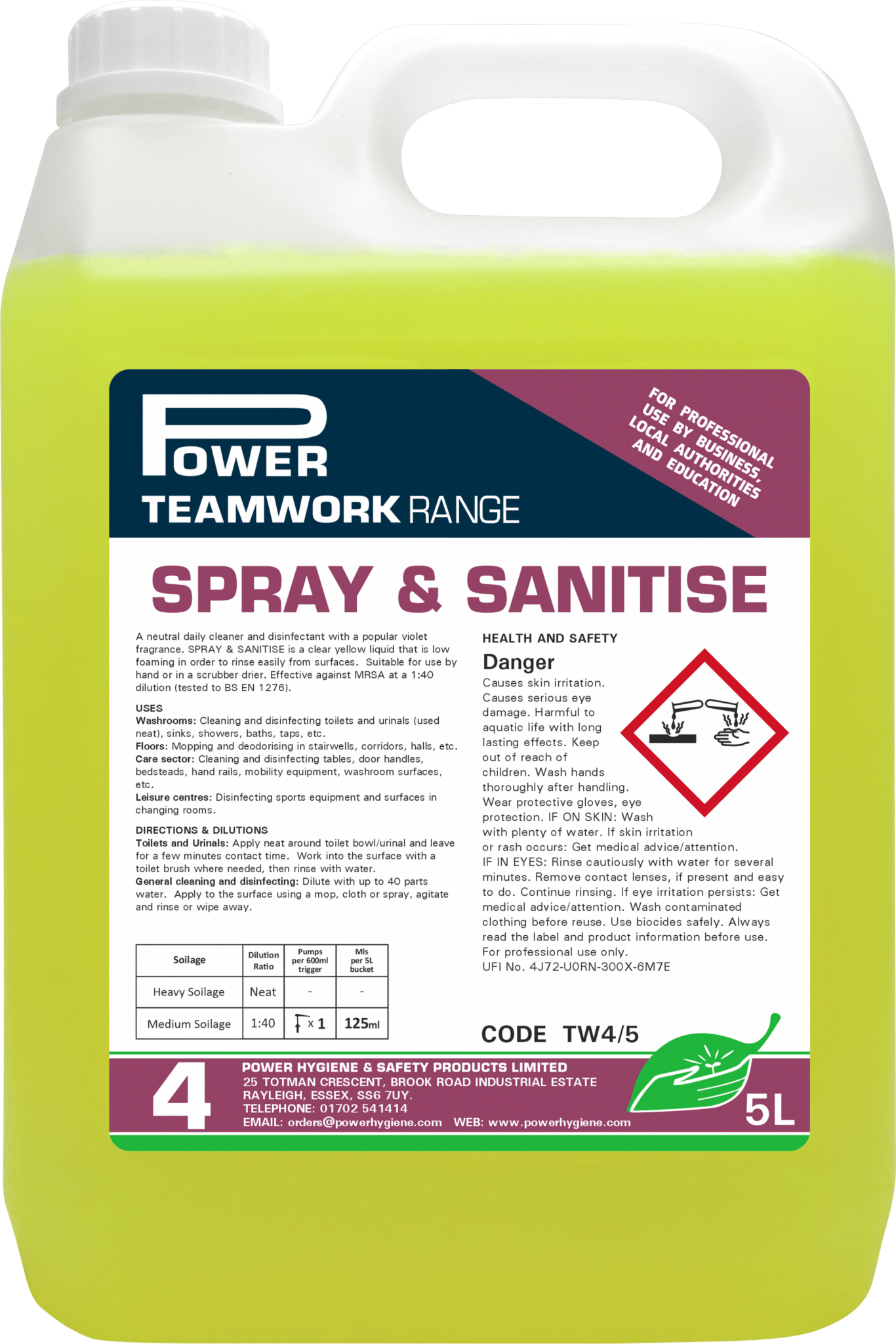 Teamwork 4 Spray & Sanitise