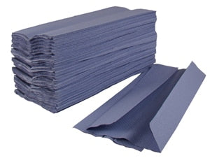 1 Ply Blue C-Fold Hand Towels