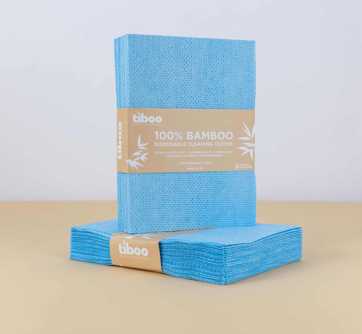 Pure Bamboo Disposable Cloths 25 Cloths Per Pack