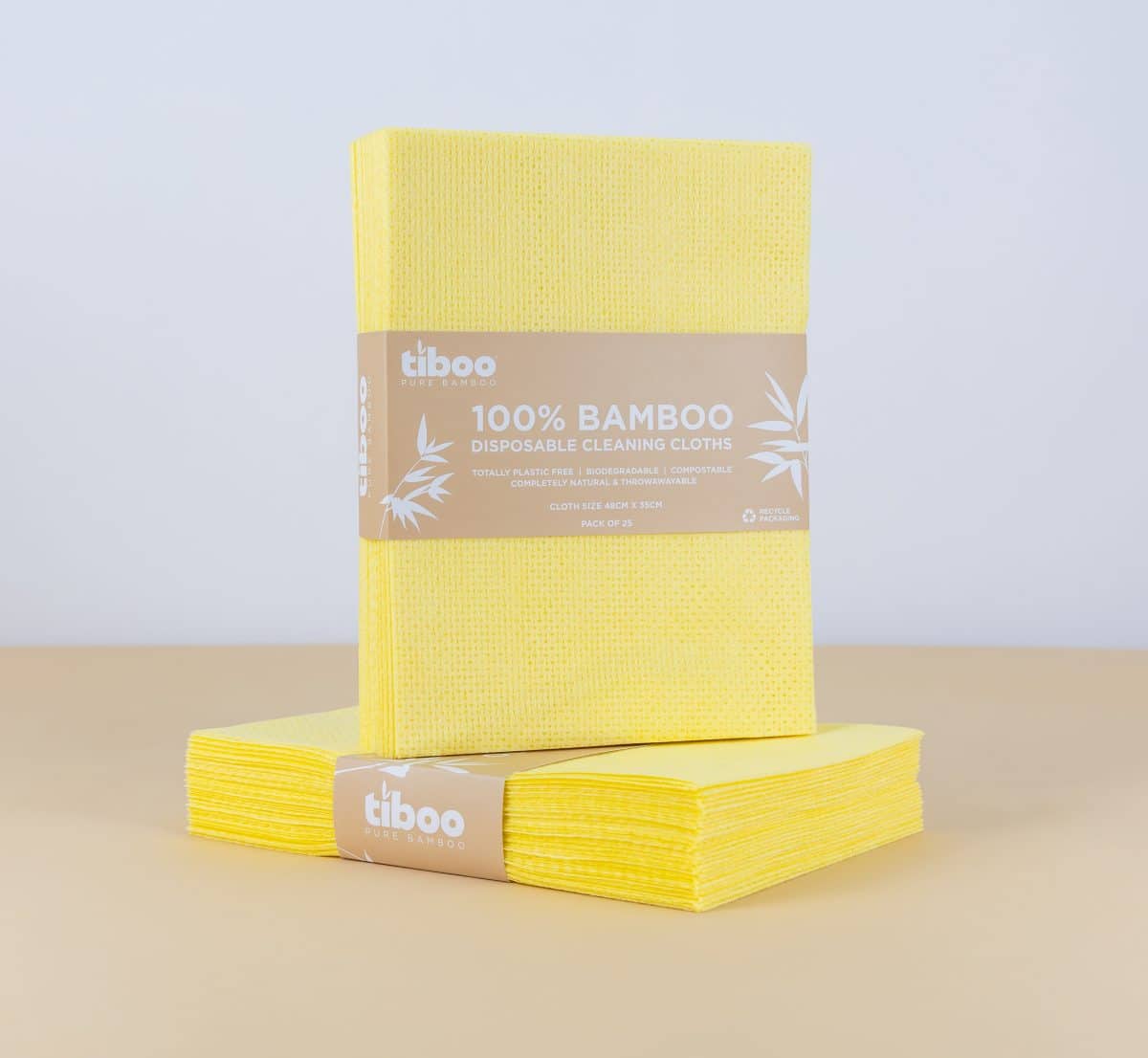 Pure Bamboo Disposable Cloths 25 Cloths Per Pack