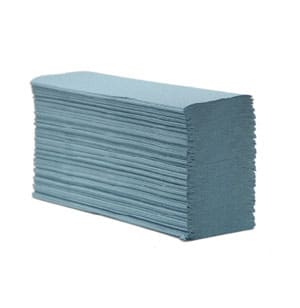 Blue Z-Fold Hand Towels x 3000 Towels per Box