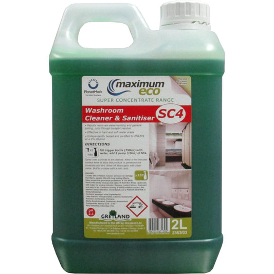 Super Concentrate SC4 Washroom Cleaner & Sanitiser 2ltr
