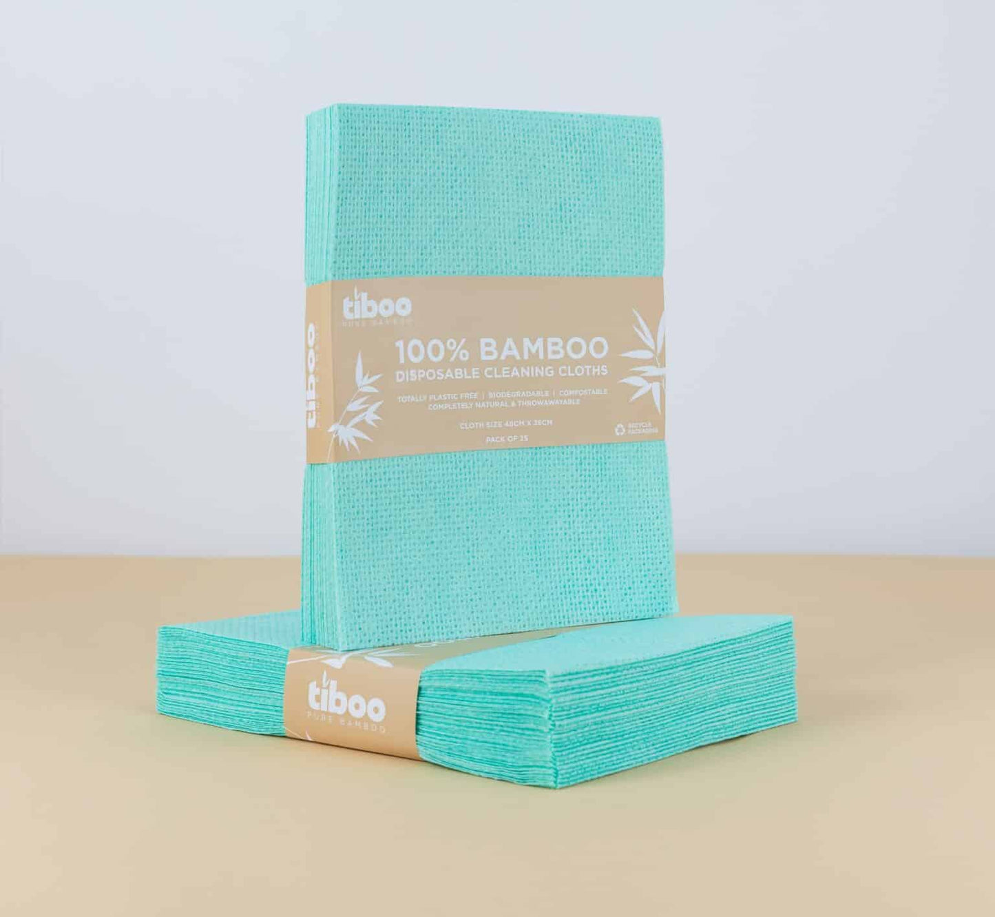 Pure Bamboo Disposable Cloths 25 Cloths Per Pack