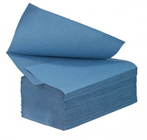 1 Ply V-Fold / Interfold Hand Towels Green/Blue 3600 Towels Per Box